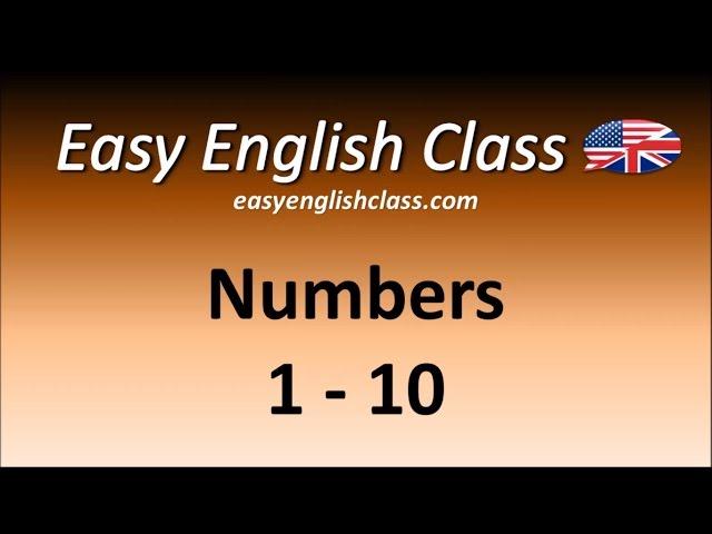 Numbers 1-10 - Easy English Class