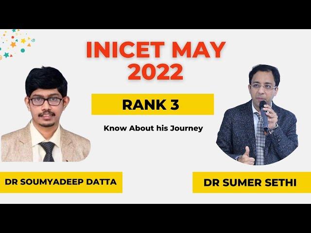 Dr SOUMYADEEP DATTA  INICET RANK 3 | DAMS 4 Year Student