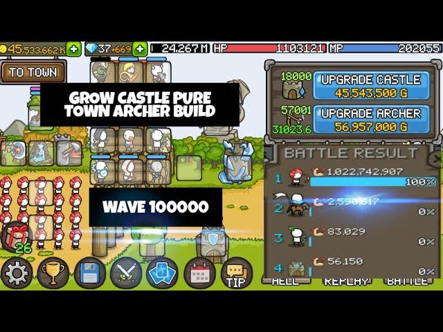 GROW CASTLE 100% PURE TOWN ARCHER DAMAGE [성키우기]