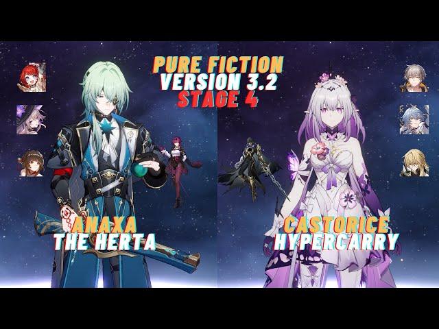 PURE FICTION 4 3.2 ! Castorice Hypercarry E0S1 and Anaxa E0S1 Showcase | Honkai: Star Rail V1 | HSR