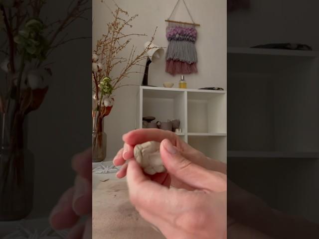 Making ceramic ring, beautiful French white clay, imperfect forms