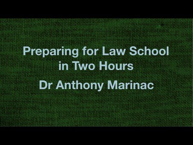 Preparing for Law School in two hours