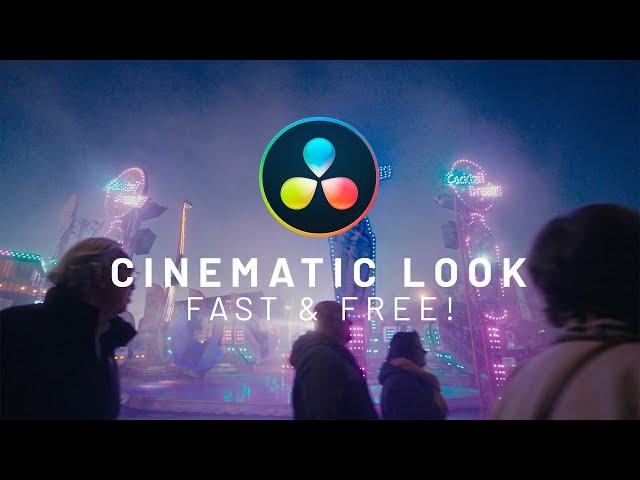 Get the CINEMATIC LOOK FAST and for FREE! DaVinci Resolve 18 Color Grading Tutorial