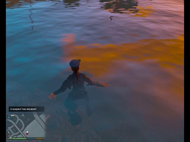 GTA 5 PC Pursuit Ends In The River