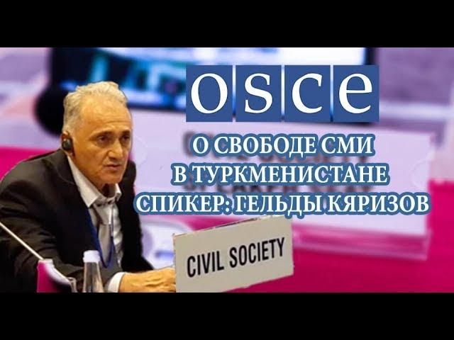 Гельды Кяризова на Заседании ОБСЕ: О Свободе Выражения Мнений и Свободе СМИ в Туркменистане