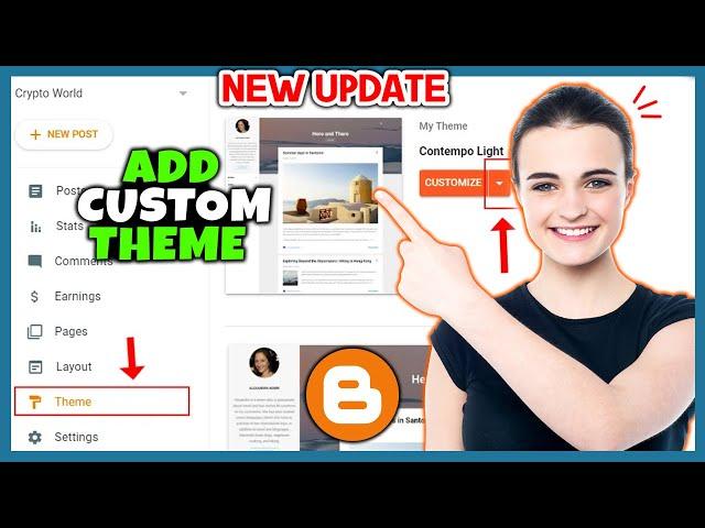 How to add custom theme in Blogger 2024 | Full Guide