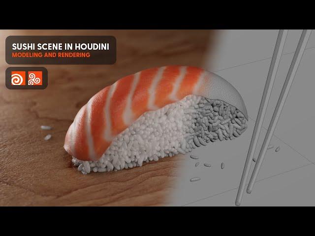 Sushi Modeling and Rendering in Houdini