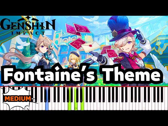 Fontaine's Theme (from Live Symphony) - Genshin Impact - Piano Tutorial - Synthesia