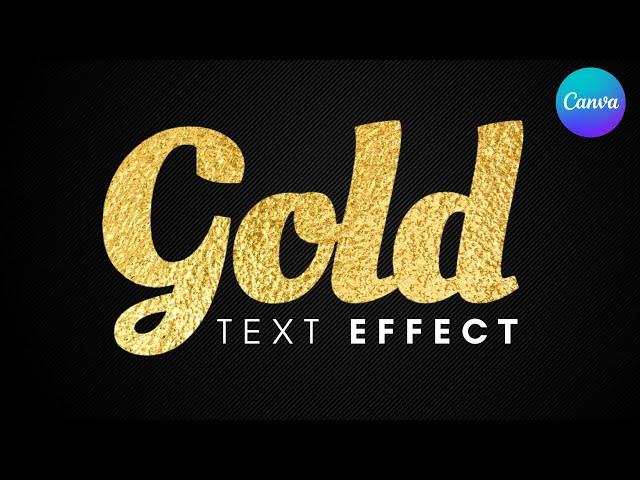 Gold Text Effect in Canva (EASY Tutorial!)