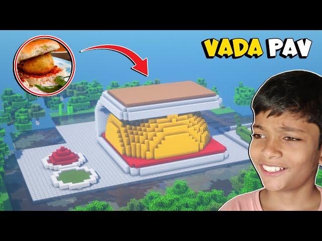 I made the WORLDS BIGGEST VADA PAV in my MINECRAFT world