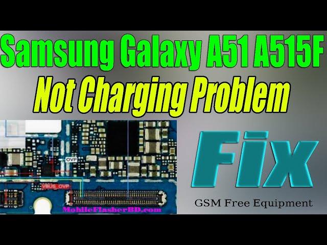 Samsung Galaxy A51 A515F  Not Charging Problem FIX Jumper Ways  Fix Charging Ways #GSM_Free