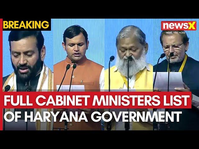 Nayab Singh Saini Takes Oath as Haryana CM for Second Consecutive Term: Full Minister List | NewsX