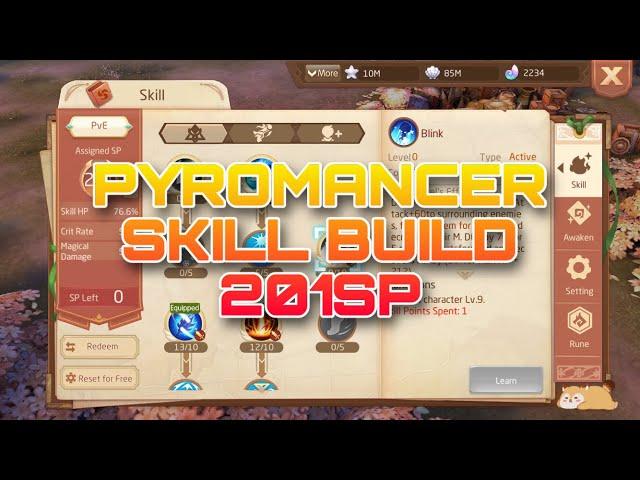 Pyromancer Skill Build 201SP | Tales Of Wind