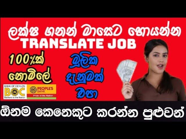 ෆ්‍රීලාන්සින් ආරම්බ කරන්න සුපිරි typing iob sinhala business ideas PartO1 online business e money