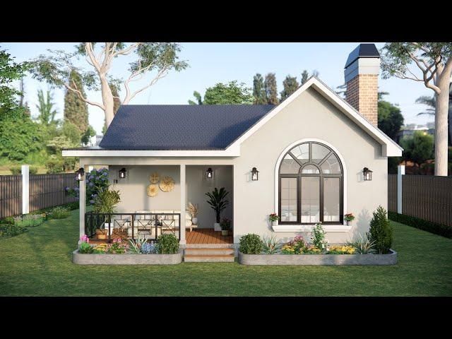 Small House Design (10x10 Meters) - Can't Help Falling In Love With This Charming Small House.