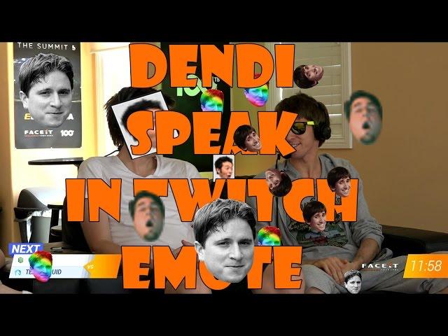 Dendi speaks in Twitch Emotes