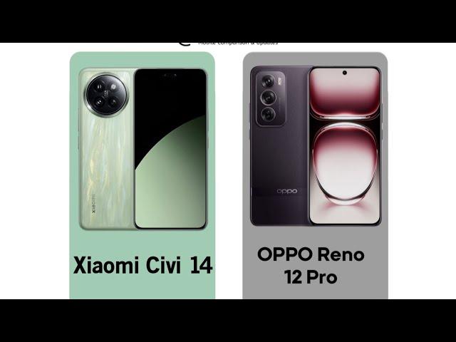 Xiaomi Civi 14 VS OPPO Reno 12Pro Full Comparison #youtubeshorts #youtube #ytshorts #viral #tech #yt