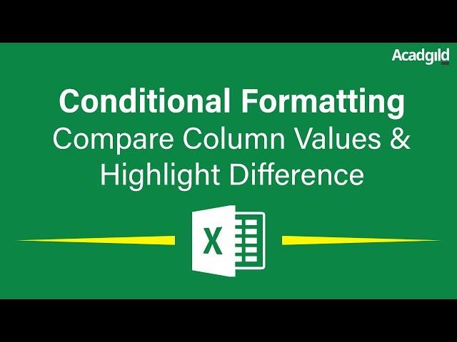 How to Compare 2 Columns in Excel Using Conditional Formatting | Advanced Conditional Formatting #1