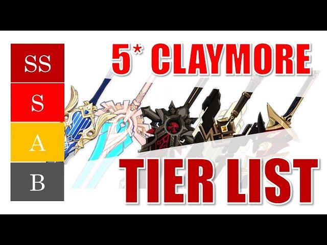 Genshin Impact 5* Weapons Tier List  - Rating all 5 Star Claymores