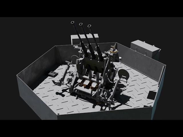 Type 96 25mm AA gun Test Animation