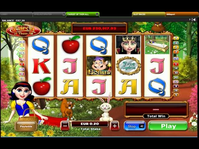 Online Casino Test des Slots "Fairest of them All" im 888 Casino