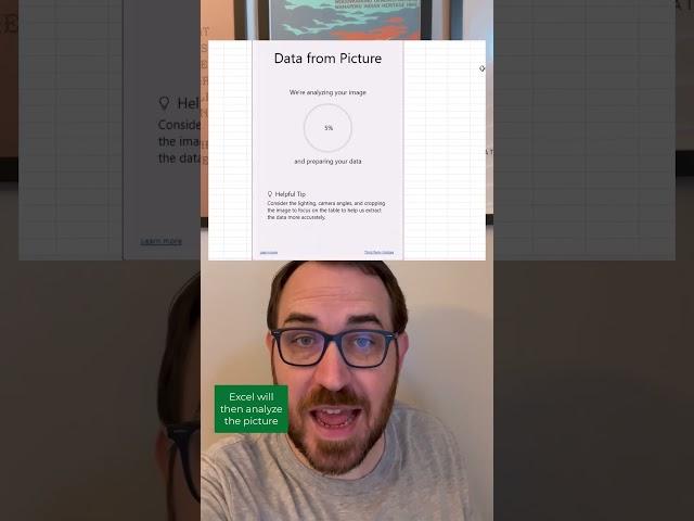 Convert a picture into a spreadsheet #excel #exceltips #workhacks