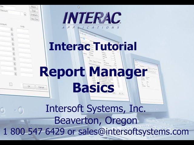 Report Manager Basics