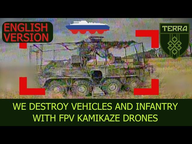 ENG.VER. Kharkiv direction: Destroying vehicles and taking out the enemy with FPV kamikaze drones