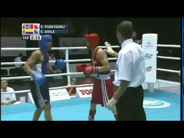 Light Fly (46-49kg) R16 - Purevdorj Serdamba (MGL) VS Avila Ceiber (COL) - 2011 AIBA World Champs