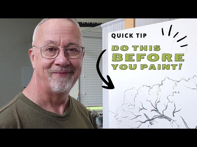 Don't lose your sketch when you paint! [Art tip]