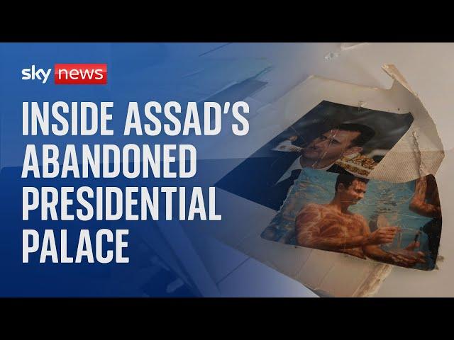 Sky News goes inside Bashar al Assad's abandoned home