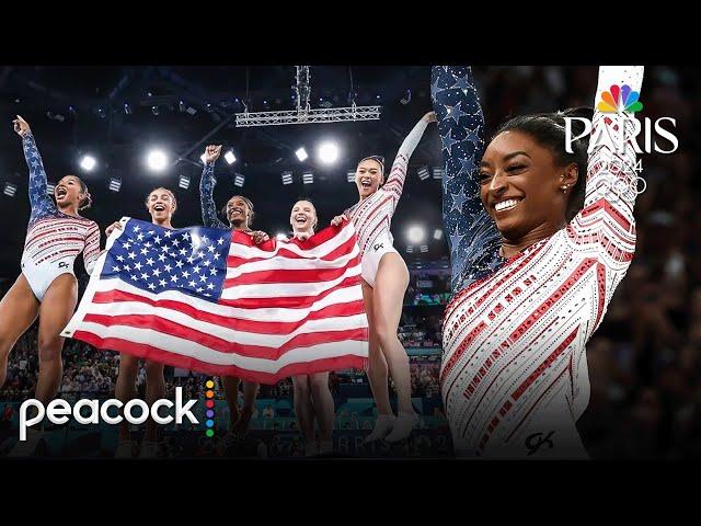 Simone Biles Leads Team USA to Gold with Unforgettable Floor Routine | Paris Olympics