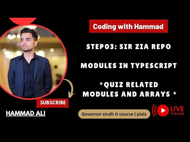 Step03_Modules in Typescript | Import and Export in Modules in Typescript | coding with Hammad