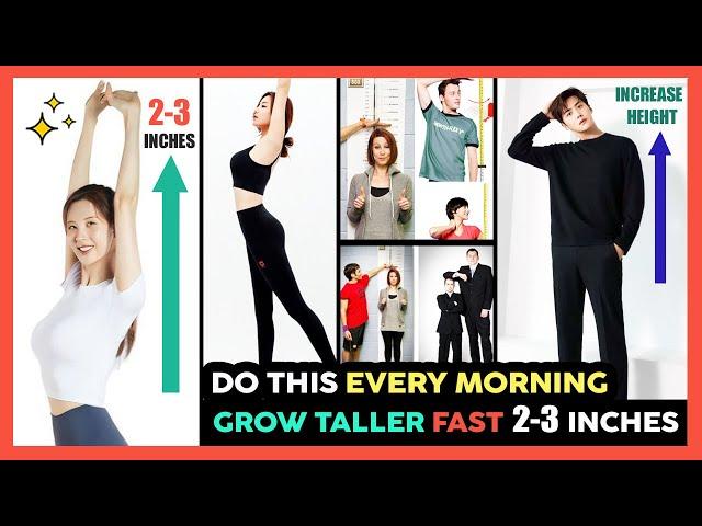 Do This Every Morning | 6 Lazy Stretches to Grow Taller Fast 2-3 inches & Improve Posture (All Ages)