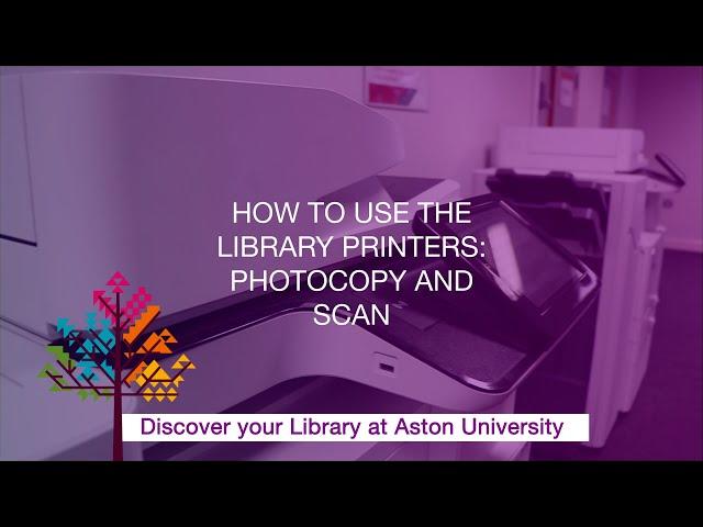 How to use the Library Printers: Photocopy and Scan