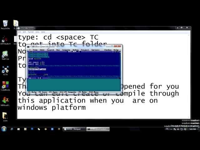 Open Turbo C Through Command Prompt