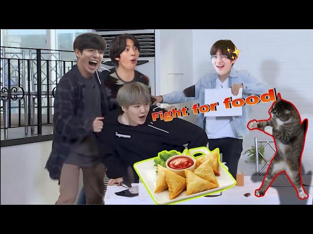 BTS fighting each-other’s for Food 