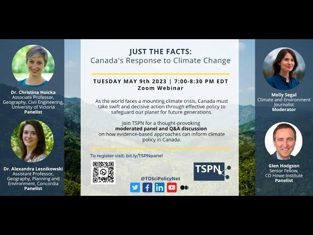 TSPN Just the Facts Panel: Canada’s Response to Climate Change