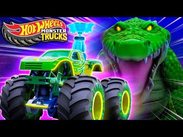 Hot Wheels Monster Trucks | Most EPIC Camp Crush Stunts!