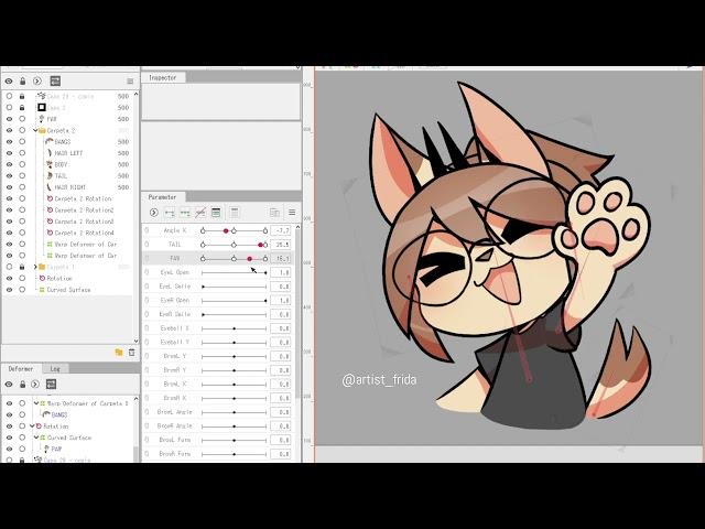 waving twitch emote live2d practice