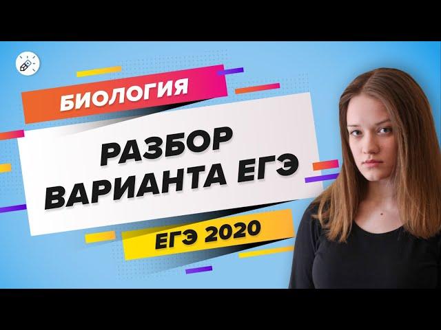 ЕГЭ2020. БИОЛОГИЯ. «Решение варианта ЕГЭ по биологии»