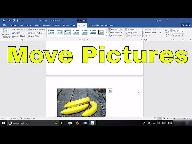 How To Move Pictures In Microsoft Word-Tutorial