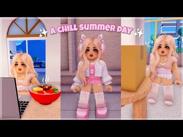 a chill summer day in life ️ cooking , Netflix , shopping ️, chilling | livetopia roblox