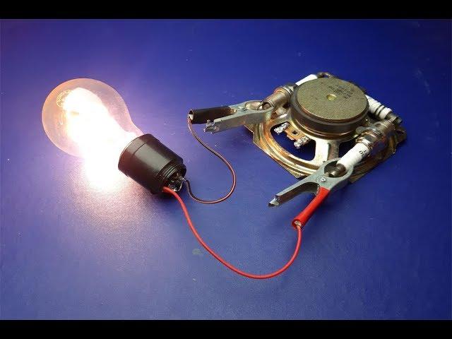 New Electricity Generator 220V & 240V Light Bulb NEW 2019 AC Electric Generator Experiment At home