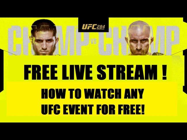 Watch any UFC for FREE in 2024 - UFC LIVE STREAM guide how to