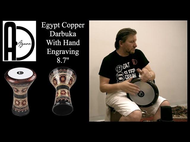 Agean Percussion 8,7" Egypt Copper Darbuka With Hand Engraving