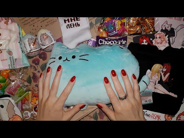 АСМР Распаковка посылки от KittyKlaw, тихий голос  ASMR Unpacking gift box from KittyKlaw