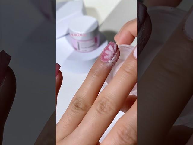 Dip Powder Hand Painting Petal Nails Dipping Inspo 