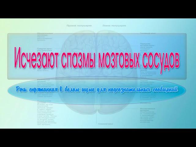 Исчезают спазмы мозговых сосудов. Программа для подсознательных сообщений (Сытин)