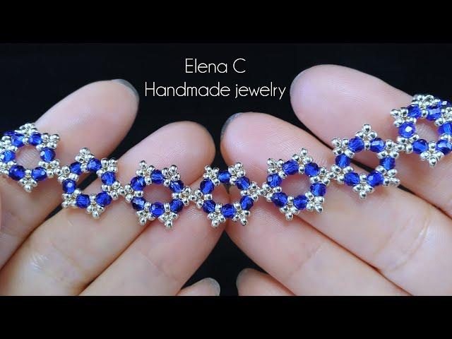 Beautiful HandMade Bracelet Tutorial Beaded Jewelry Красивый Браслет из бисера и бусин своими руками